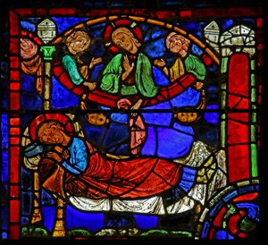 Escena de la Vida de San Martín, Catedral de Chartres de French School